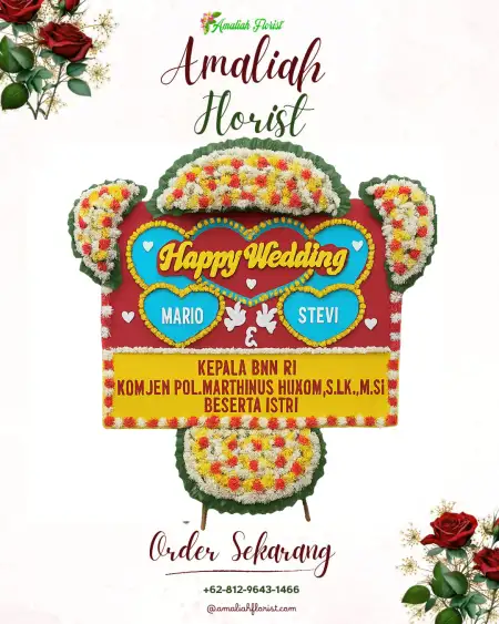 Papan Bunga Pernikahan Lahar